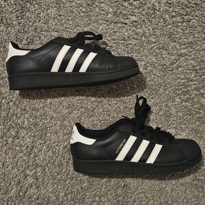 Adidas Superstar Black and White Shoes